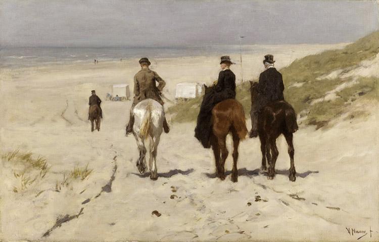 Anton mauve Riders on the Beach at Scheveningen (nn02) China oil painting art